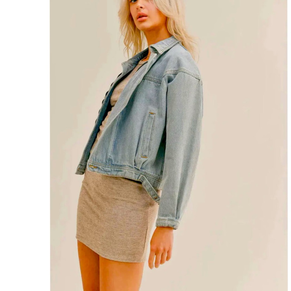 PYT 80s inspired Denim Jacket - Picture 5 of 7